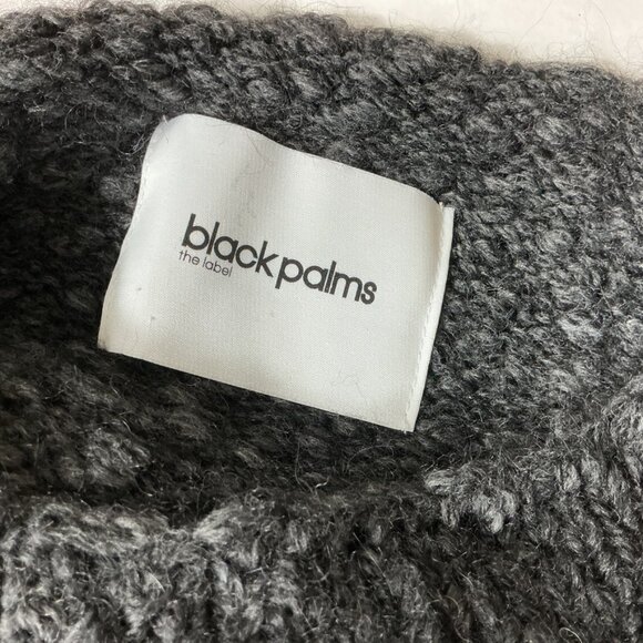 Black Palms Textured Alpaca Superfine Blend Oversize Bubble Sweater Anthracite M - Picture 6 of 8